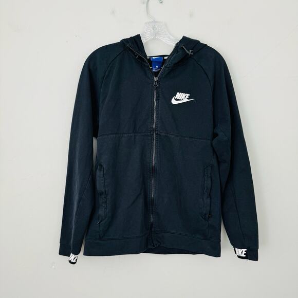 Nike Black Full Zip Hoodie Men’s Size Small - Picture 1 of 7